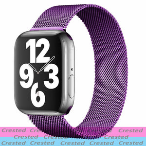 Strap For Apple watch band 44mm 40mm 38mm 42mm metal Magnetic Loop correa Accessories bracelet iWatch serie 4 3 SE 6 7 45mm 41mm