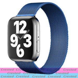 Strap For Apple watch band 44mm 40mm 38mm 42mm metal Magnetic Loop correa Accessories bracelet iWatch serie 4 3 SE 6 7 45mm 41mm