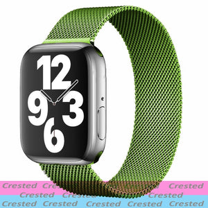 Strap For Apple watch band 44mm 40mm 38mm 42mm metal Magnetic Loop correa Accessories bracelet iWatch serie 4 3 SE 6 7 45mm 41mm