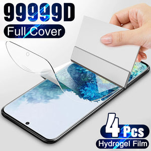 4Pcs Hydrogel Film on the Screen Protector For Samsung Galaxy S10 S20 S9 S8 Plus S7 S21 Ultra Screen Protector For Note 20 9 10